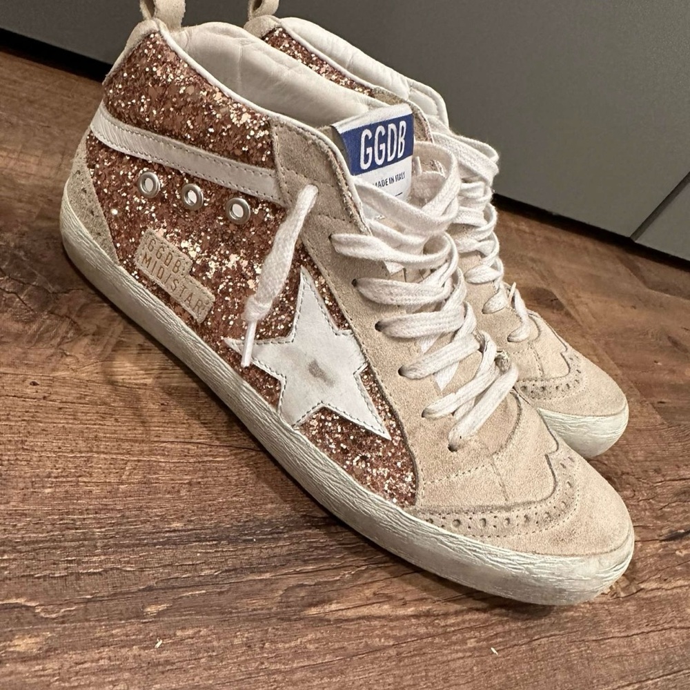 Golden Goose Glitter High-Top Sneakers